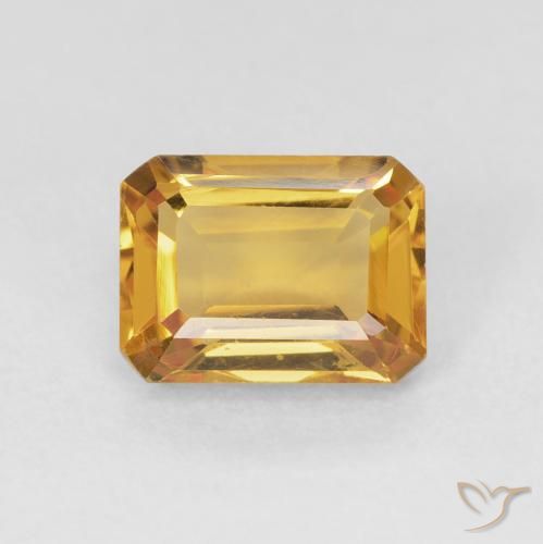 1.56ct Natural Dorado Citrino, corte esmeralda, VVS