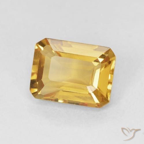 Citrino Dorado natural de 1.57 ct, Corte Octágono / Esmeralda, VS