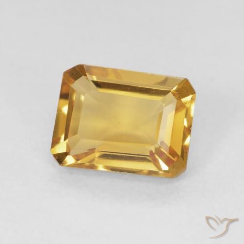 Citrino Dorado natural de 1.42 ct, Corte Octágono / Esmeralda, VS