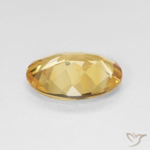 Citrino Dorado medio natural de 3.07 ct, Ovalada, VS