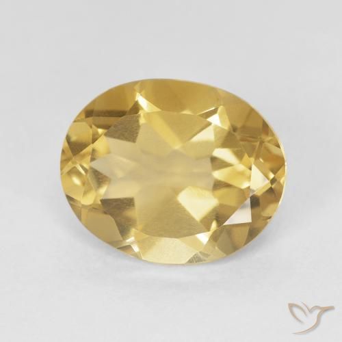 Citrino Naranja dorado natural de 4.05 ct, Ovalada, VS