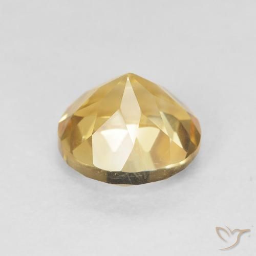 Citrino Oro natural de 1.39 ct, Redondo, VVS