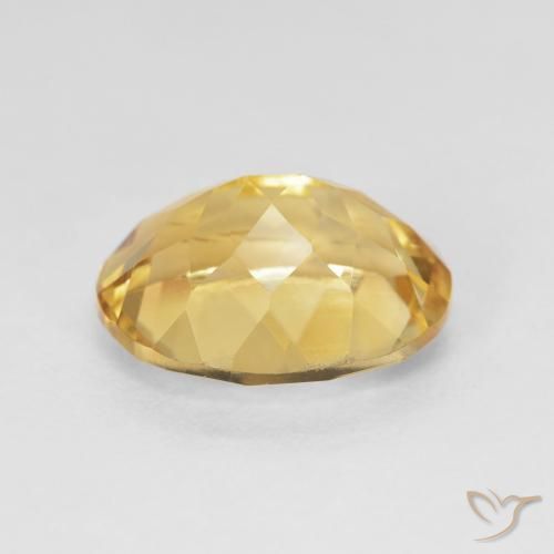 Citrino Dorado medio natural de 4.30 ct, Ovalada, VVS