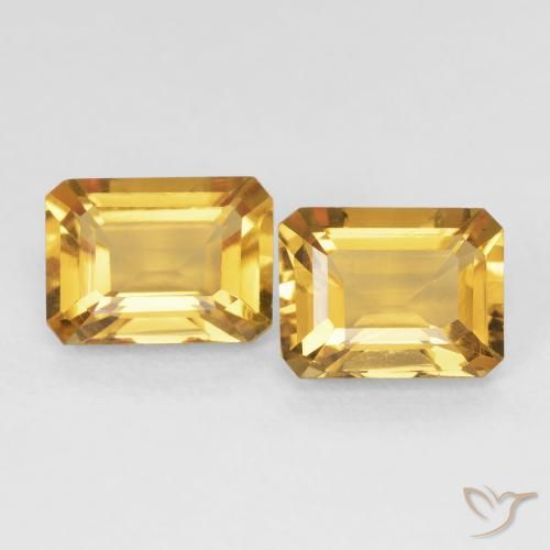 3.20ctw Natural Medium Dark-Golden Citrino, corte esmeralda, VVS-VS