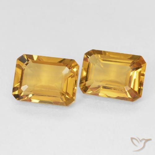 Gemas de Citrino Medium Light-Golden natural de 3.01 ct, Corte Octágono / Esmeralda, VVS-VS