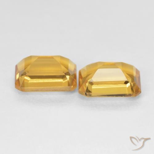 Gemas de Citrino Medium Light-Golden natural de 3.01 ct, Corte Octágono / Esmeralda, VVS-VS