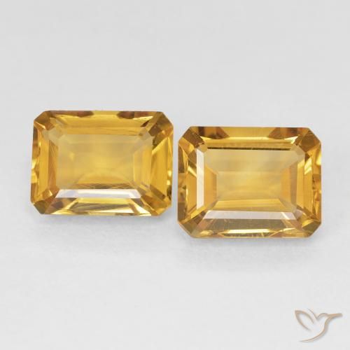 3.23ctw Natural Dorado oscuro Citrino, corte esmeralda, VVS-VS
