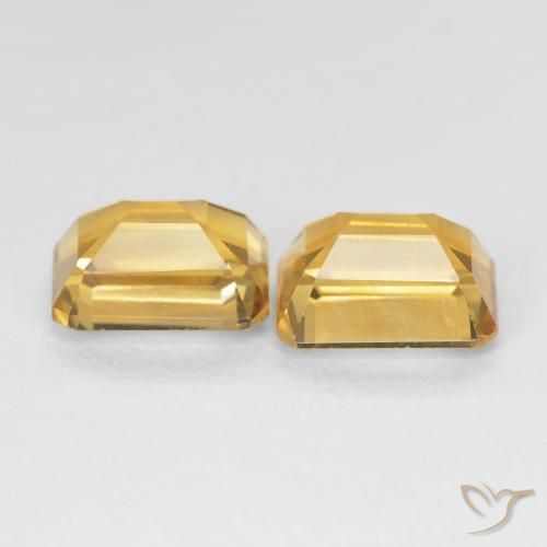 Gemas de Citrino Dorado oscuro natural de 3.23 ct, Corte Octágono / Esmeralda, VVS-VS