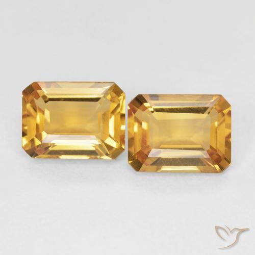 2.93ctw Natural Dorado naranja Citrino, corte esmeralda, VVS-VS