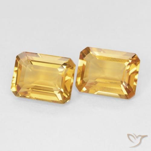 Gemas de Citrino Dorado naranja natural de 2.93 ct, Corte Octágono / Esmeralda, VVS-VS