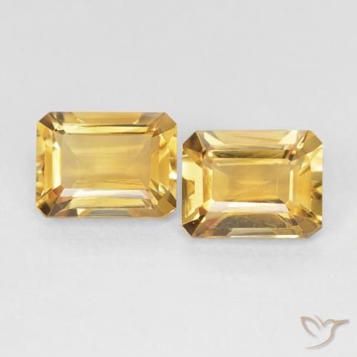 2.87ctw Natural Oro Citrino, corte esmeralda, VVS-VS