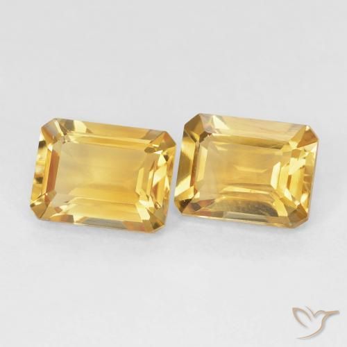 Gemas de Citrino Oro natural de 2.87 ct, Corte Octágono / Esmeralda, VVS-VS