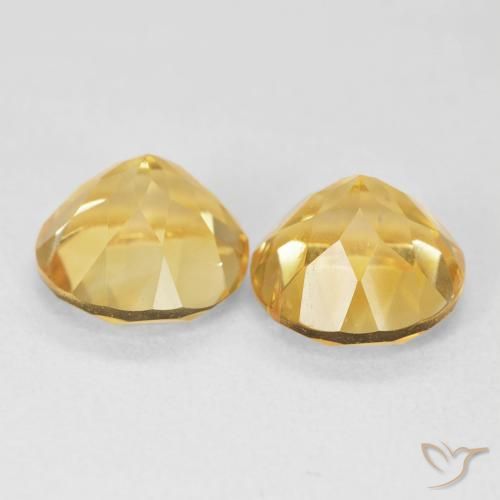 Gemas de Citrino Dorado medio natural de 4.02 ct, Redondo, VS