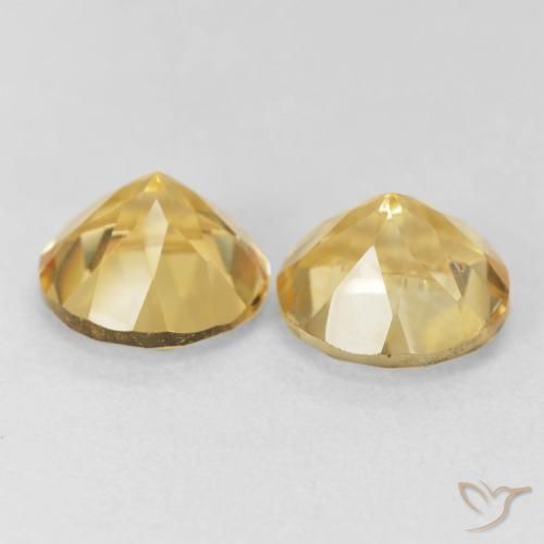 Gemas de Citrino Oro natural de 3.76 ct, Redondo, VVS