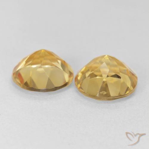 Gemas de Citrino Oro natural de 3.29 ct, Redondo, VVS