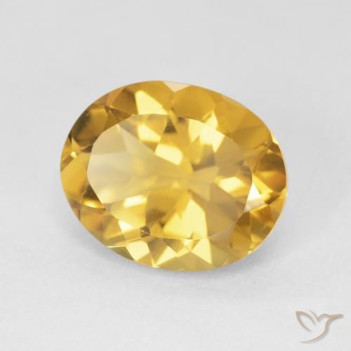 Citrino Dorado natural de 4.16 ct, Ovalada, VVS
