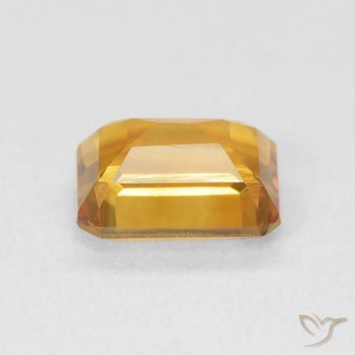 Citrino Naranja dorado natural de 1.52 ct, Corte Octágono / Esmeralda, VVS