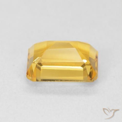 Citrino Naranja dorado natural de 1.61 ct, Corte Octágono / Esmeralda, VVS