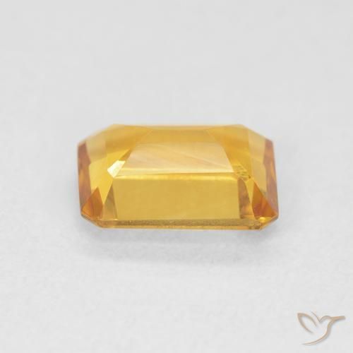 Citrino Naranja dorado natural de 1.22 ct, Corte Octágono / Esmeralda, VVS
