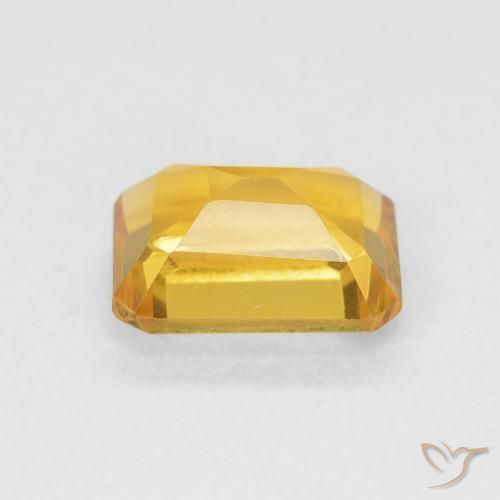 Citrino Naranja dorado natural de 1.52 ct, Corte Octágono / Esmeralda, VVS