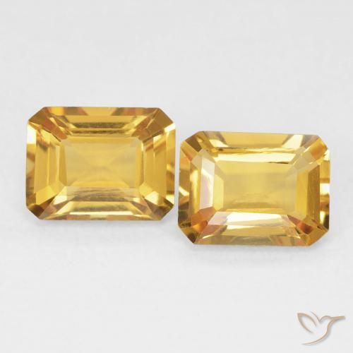 2.86ctw Natural Dorado Citrino, corte esmeralda, VVS-VS