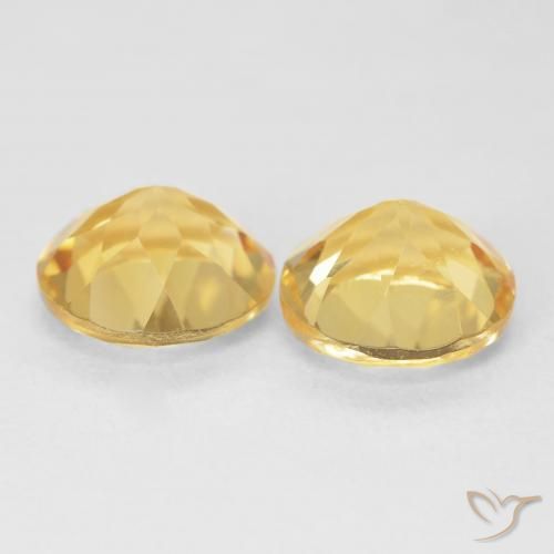 Gemas de Citrino Amarillo toscana natural de 3.58 ct, Redondo, VVS-VS