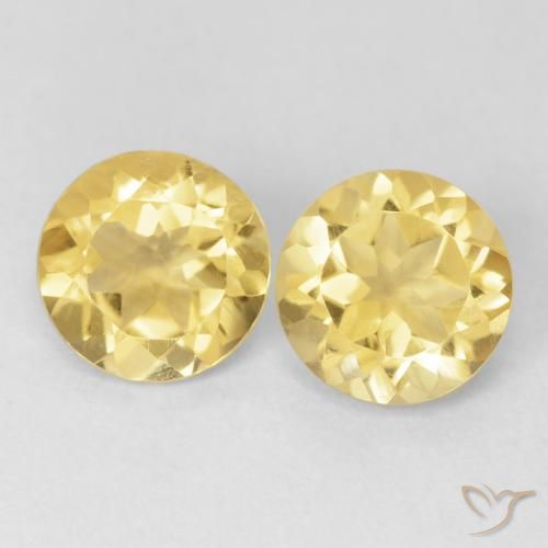 2.22ctw Natural Amarillo toscana Citrino, Redondo, VVS-VS