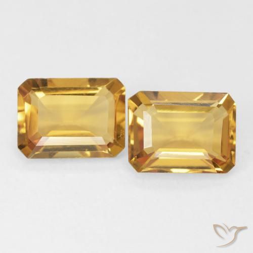 2.84ctw Natural Dorado Citrino, corte esmeralda, VVS-VS