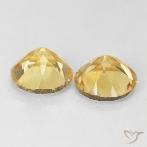 Gemas de Citrino Naranja dorado natural de 3.62 ct, Redondo, VVS-VS