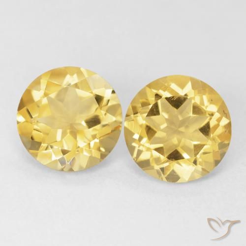 3.61ctw Natural Amarillo toscana Citrino, Redondo, VVS-VS