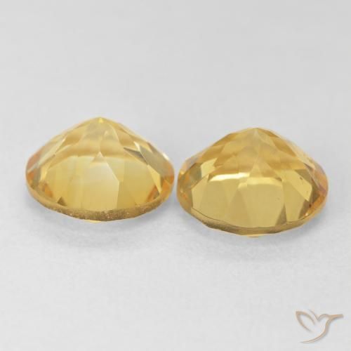 Gemas de Citrino Amarillo toscana natural de 3.61 ct, Redondo, VVS-VS