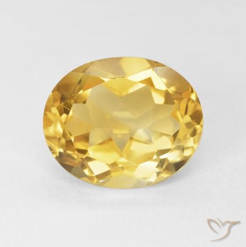 4.74ct Natural Amarillo medio Citrino, Ovalada, VVS