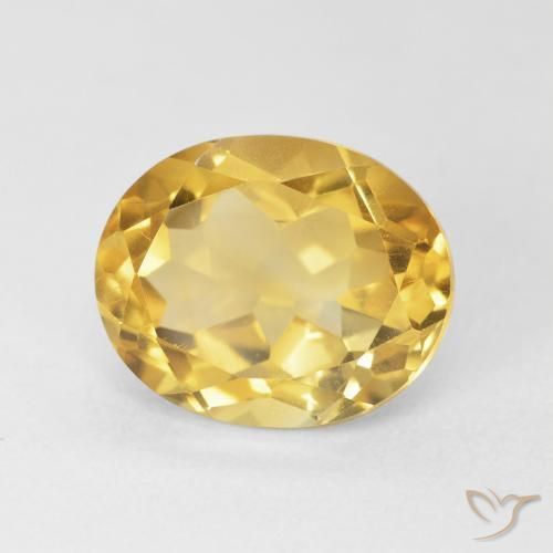 Citrino Amarillo medio natural de 4.74 ct, Ovalada, VVS