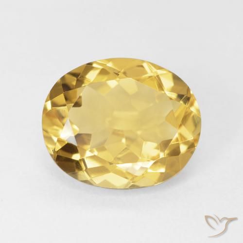4.20ct Natural Dorado medio Citrino, Ovalada, VVS