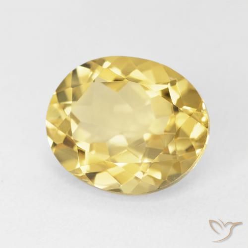 Citrino Amarillo toscana natural de 4.36 ct, Ovalada, VVS