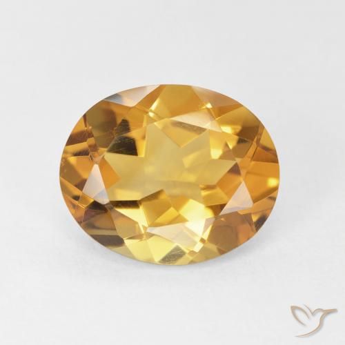3.88ct Natural Medium Light-Golden Citrino, Ovalada, VVS