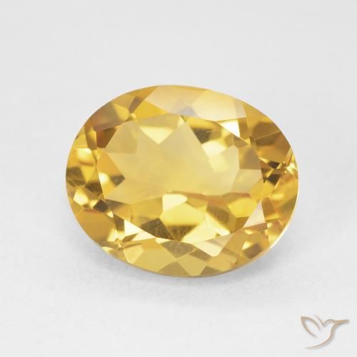 Citrino Dorado natural de 4.48 ct, Ovalada, VVS