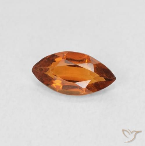 0.48ct Natural Naranja oscuro Citrino, Marquesa, VS