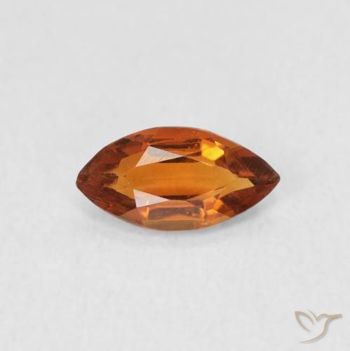 Citrino Naranja oscuro natural de 0.48 ct, Marquesa, VS