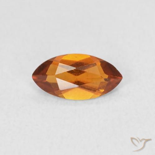0.46ct Natural Marrón naranja Citrino, Marquesa, VS