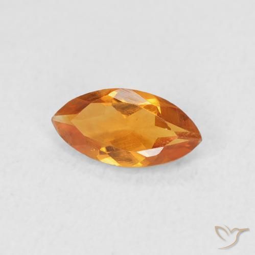Citrino Naranja medio natural de 0.53 ct, Marquesa, VS