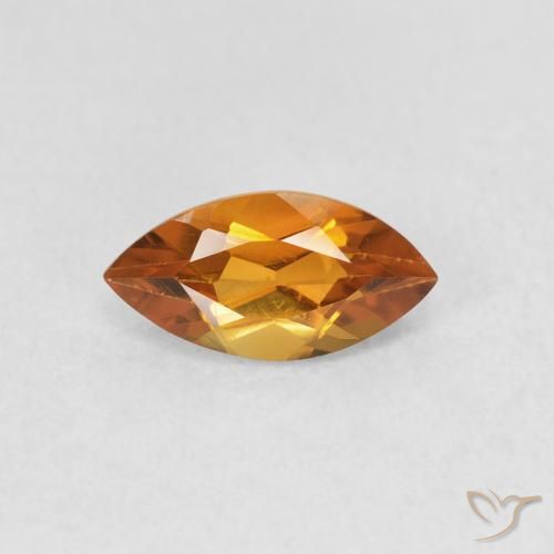 0.58ct Natural Naranja medio Citrino, Marquesa, VS