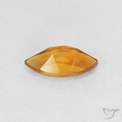 Citrino Naranja medio natural de 0.58 ct, Marquesa, VS