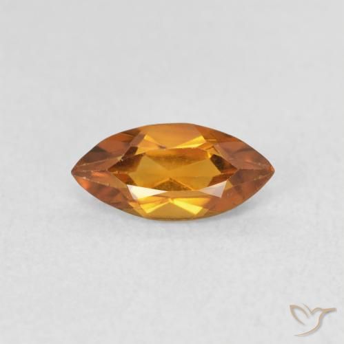 0.52ct Natural Naranja medio Citrino, Marquesa, VS