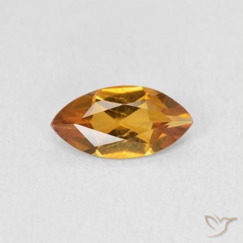 0.48ct Natural Naranja medio Citrino, Marquesa, VS