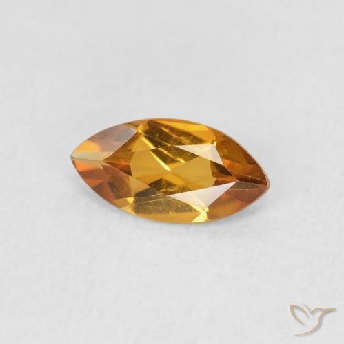 Citrino Naranja medio natural de 0.48 ct, Marquesa, VS
