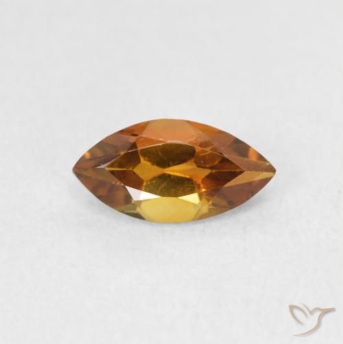 0.58ct Natural Marrón naranja Citrino, Marquesa, VS