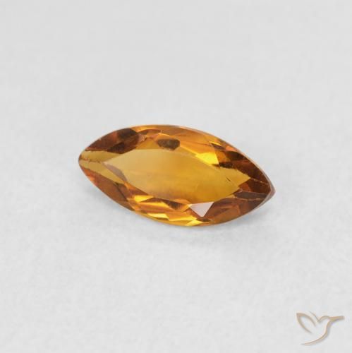 Citrino Naranja medio natural de 0.46 ct, Marquesa, VS