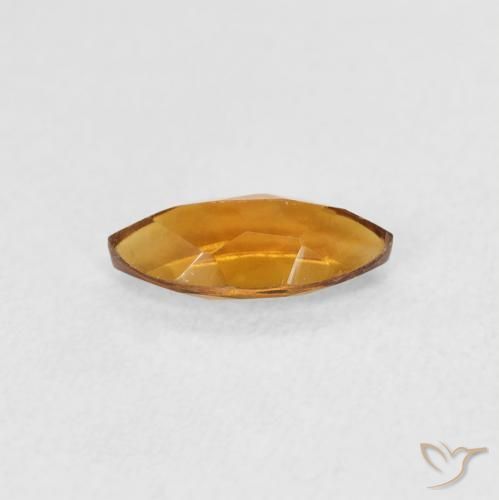 Citrino Naranja medio natural de 0.46 ct, Marquesa, VS