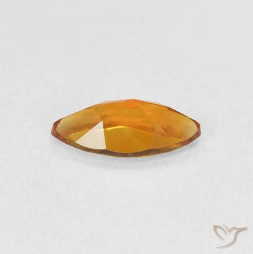 Citrino Naranja medio natural de 0.48 ct, Marquesa, VVS-VS